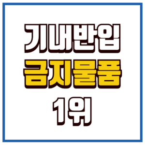 기내 반입 금지 물품